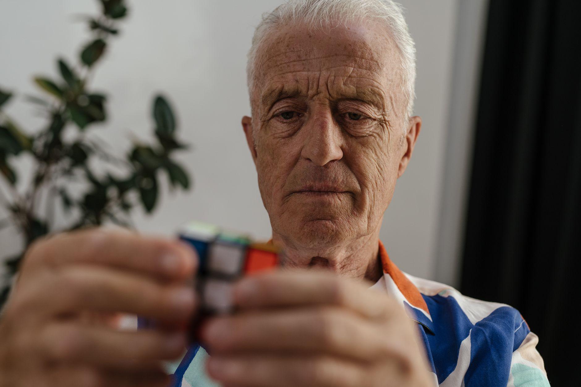 A person performing simple, novel morning movements to stimulate brain health and prevent cognitive decline.